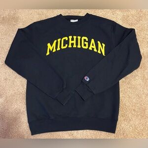 Michigan Wolverines Champion Crewneck Sweatshirt Adult Small Unisex Vintage Blue